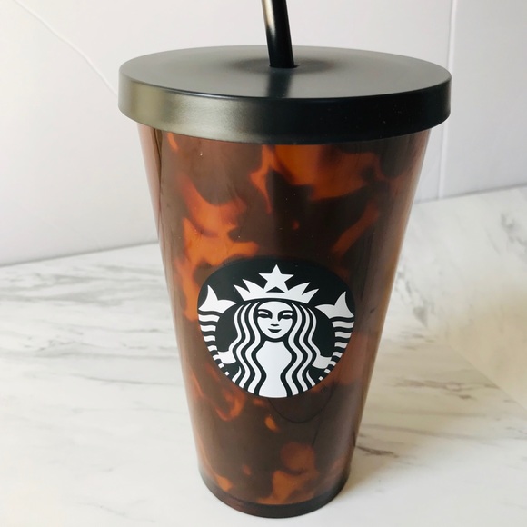 Starbucks Tortoiseshell 16 OZ Tumbler NWT Black - Picture 1 of 6
